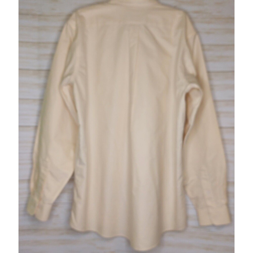 LL Bean Shirt Mens 16.5-37 Yellow Wrinkle-Free Long Sleeve Traditional Fit - Picture 2 of 5